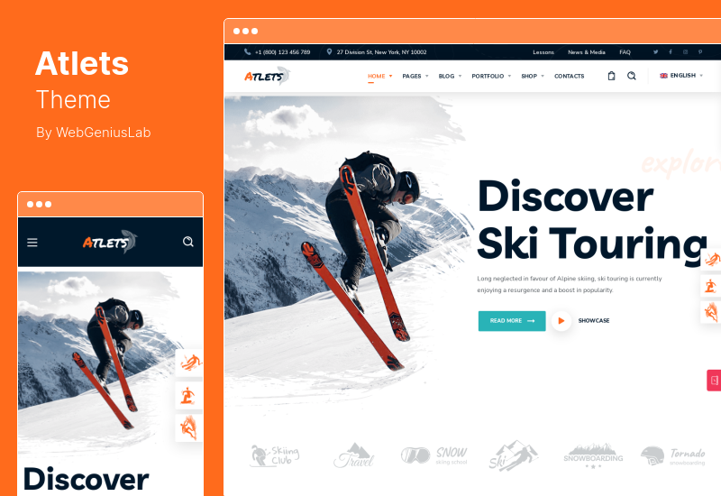 Atlets Theme - Extreme and Outdoors WordPress テーマ