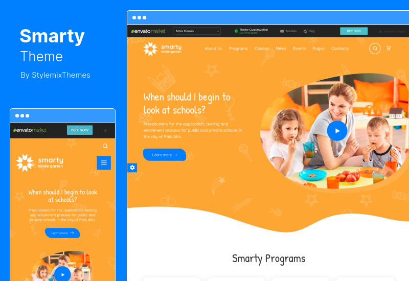 Smarty Teması - Okul Anaokulu WordPress teması