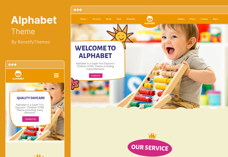 Thème Alphabet - Thème WordPress pour enfants et enfants