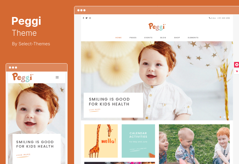 Thème Peggi - Thème WordPress polyvalent pour enfants