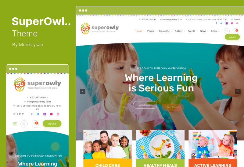 Thème SuperOwly - Thème WordPress pour enfants