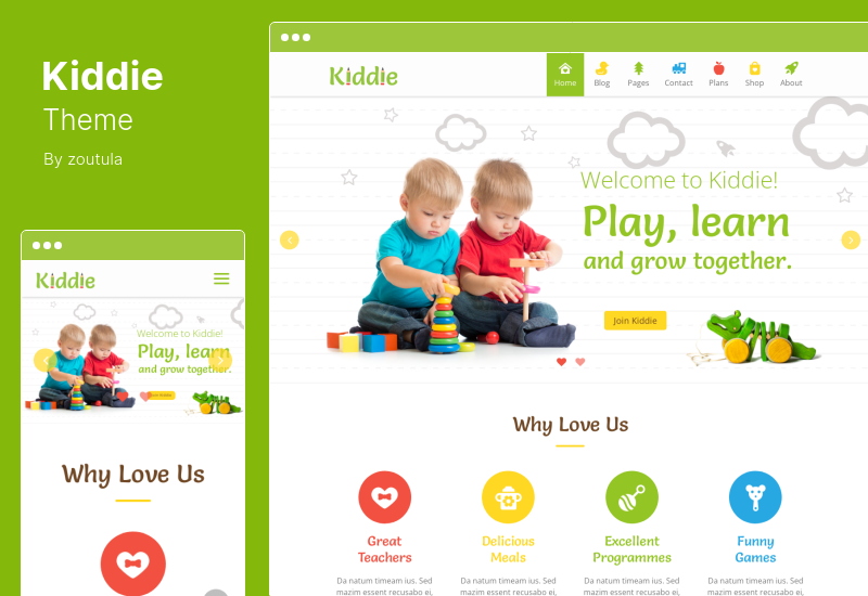 Kiddie Theme - ธีม WordPress ระดับอนุบาล