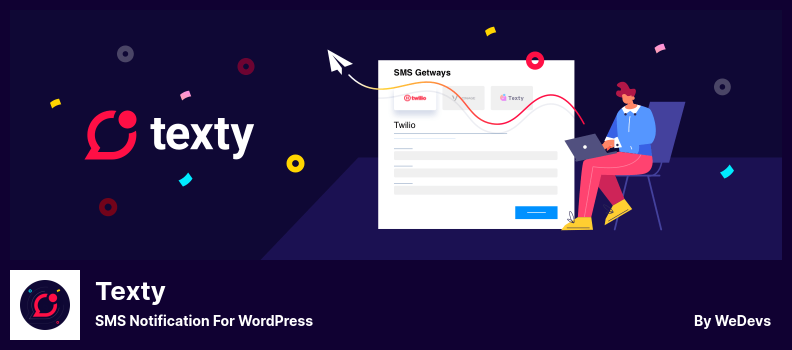 Plugin Texty - Pemberitahuan SMS untuk WordPress