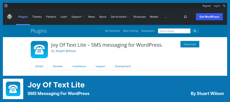 Joy Of Text Lite Plugin - SMS-Messaging für WordPress