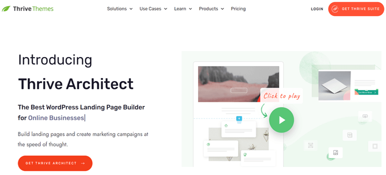 برنامج Thrive Architect WordPress Plugin