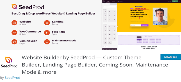 البرنامج المساعد SeedProd WordPress