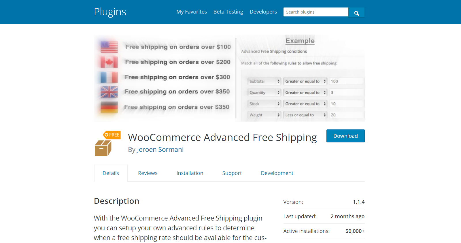 무료 WooCommerce 배송 플러그인