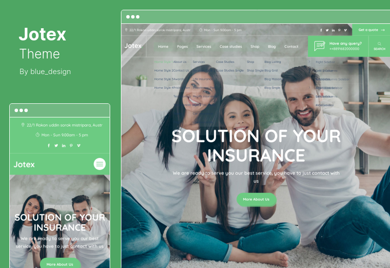 Jotex 主題 - 保險 WordPress 主題