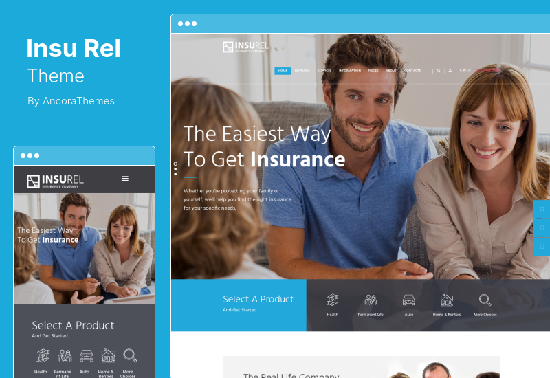 InsuRel 主題 - 保險與金融 WordPress 主題