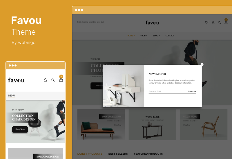 Favou Theme - 家具 WooCommerce AJAX 主題