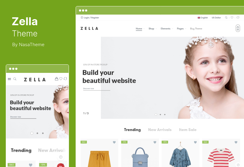 Zella 主題 - 創意 AJAX WooCommerce 主題