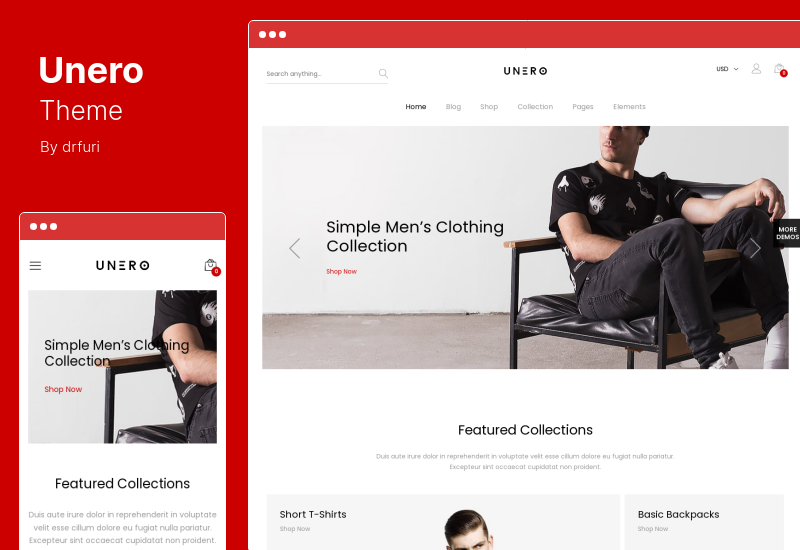 Unero 主題 - 極簡主義 AJAX WooCommerce WordPress 主題