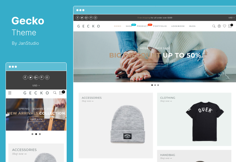 Gecko 主題 - 強大的 AJAX WooCommerce 主題