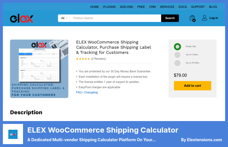 Complemento de calculadora de envío ELEX WooCommerce: una plataforma dedicada de calculadora de envío de múltiples proveedores en su sitio web de WooCommerce