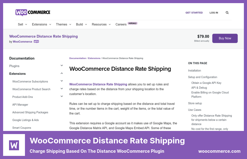 Complemento de envío de tarifa de distancia de WooCommerce - Cobrar el envío según la distancia Complemento de WooCommerce