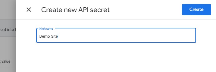 API のニックネームを入力してください