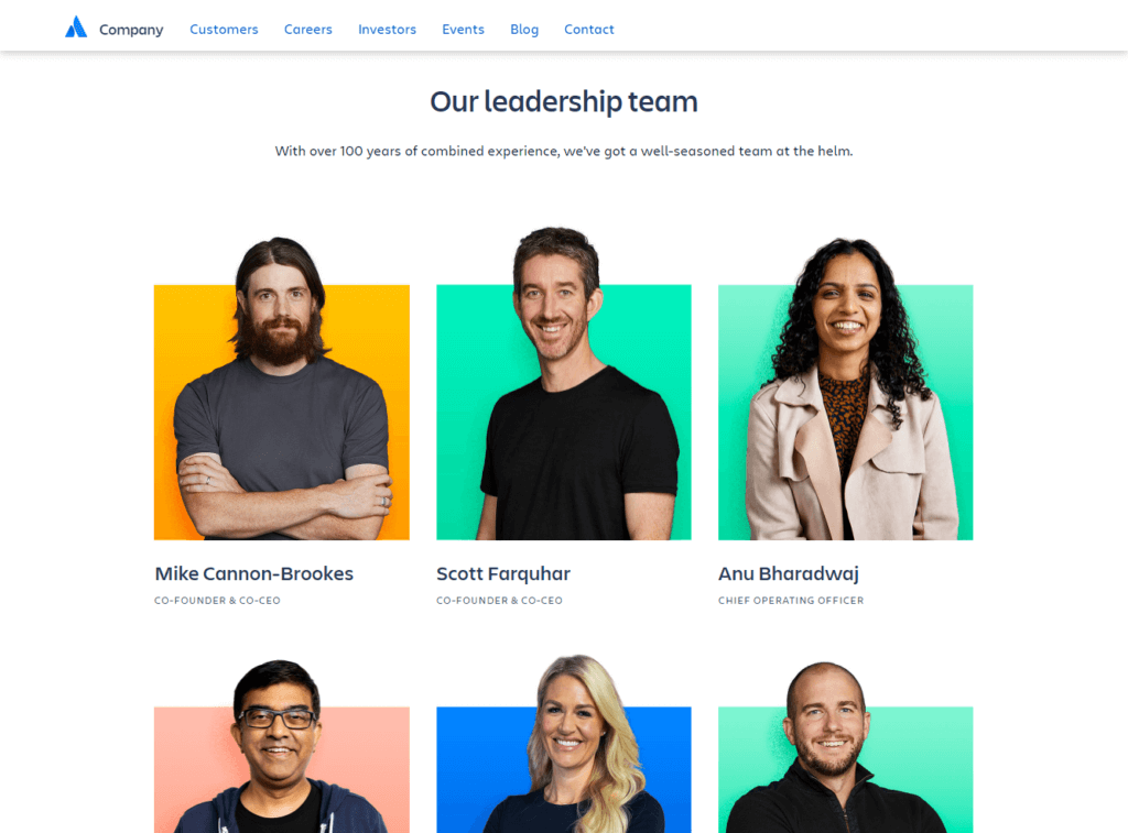 Atlassian 팀 페이지