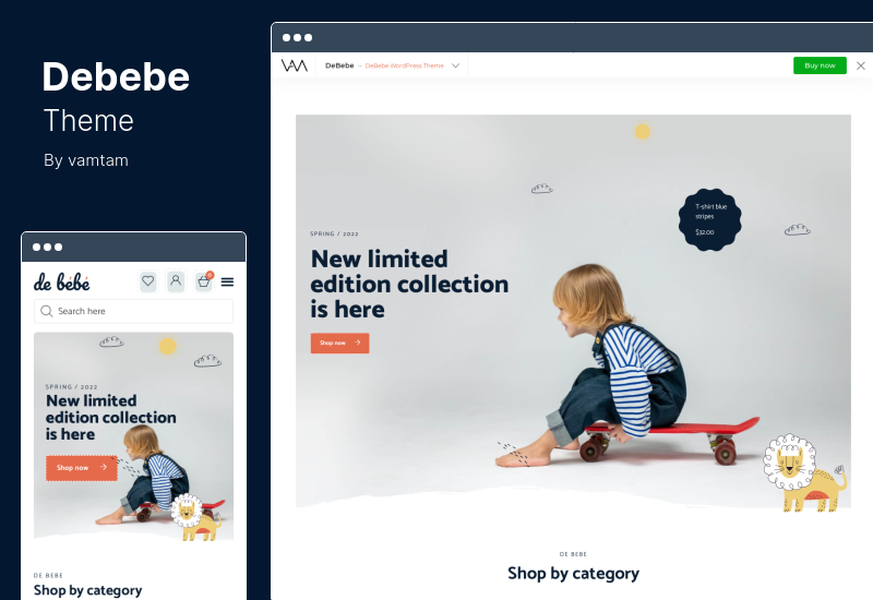 Debebe Theme - Baby Shop and Children Kids Store WordPress 主題