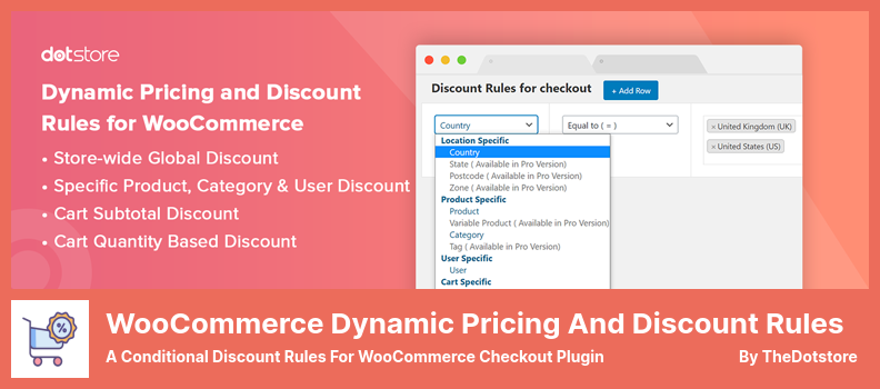 البرنامج المساعد لقواعد التسعير والخصم الديناميكي لـ WooCommerce - قواعد الخصم المشروط لبرنامج WooCommerce Checkout الإضافي