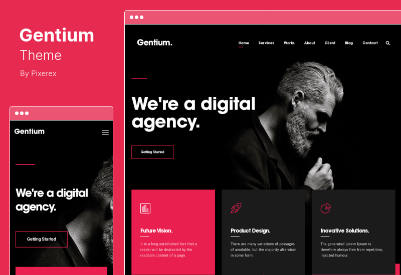 Gentium Theme – Ein kreatives WordPress-Theme für digitale Agenturen