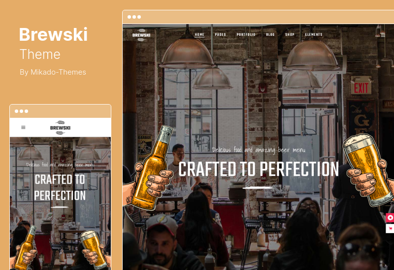 Brewski テーマ - パブと醸造所の WordPress テーマ