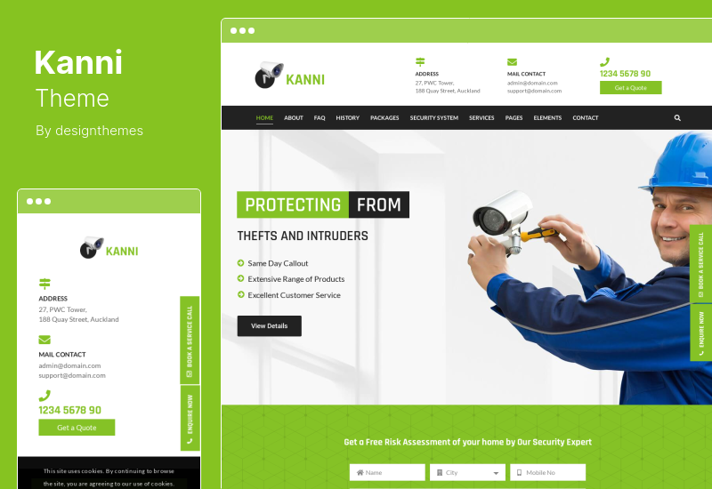 Kanni Theme - 家庭自動化、CCTV 安全 WordPress 主題