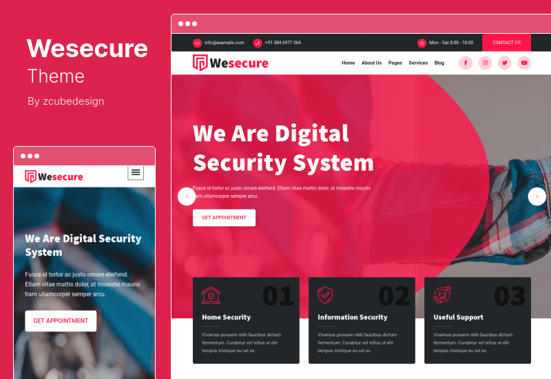 Wesecure 主題 - 家庭安全 WordPress 主題