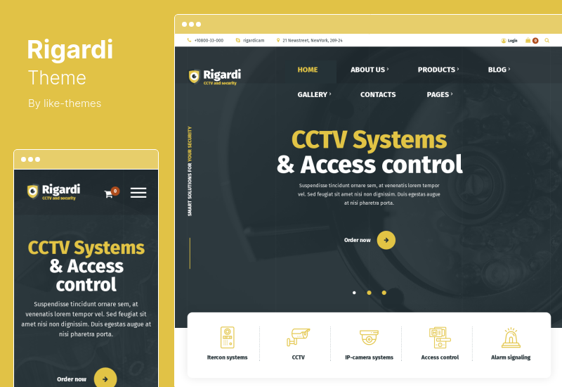 Rigardi 主題 - CCTV 安全公司和保鏢 WordPress 主題