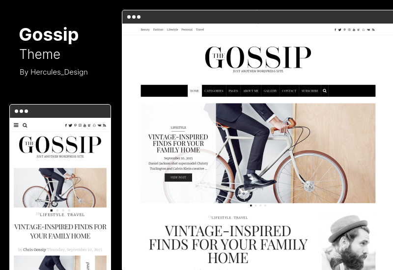 Tema Gosip - Tema WordPress Blog Pribadi Murni & Sederhana