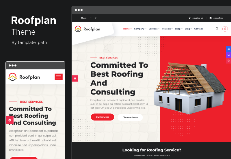 Tema Roofplan - Tema WordPress Layanan Atap