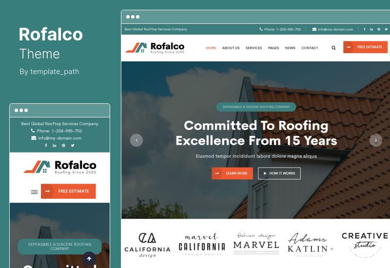 Tema Rofalco - Tema WordPress Layanan Atap