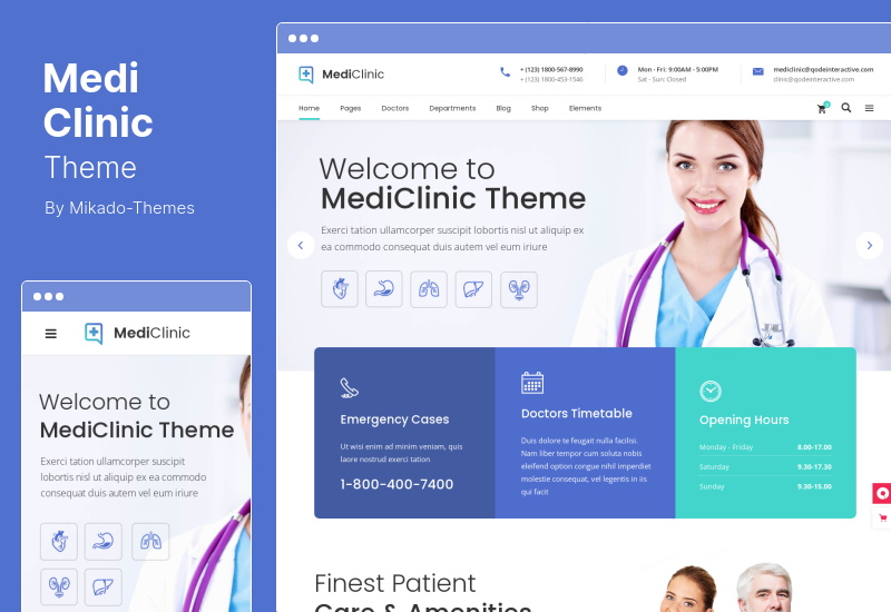 Tema MediClinic - Tema WordPress Perawatan Kesehatan Medis