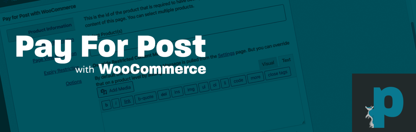 Pay for Post with WooCommerce는 최고의 WordPress 페이월 플러그인 중 하나입니다.