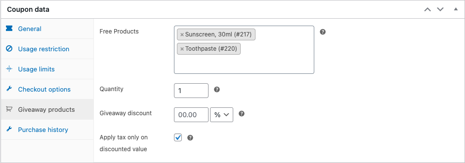 Múltiples configuraciones avanzadas de obsequios gratuitos