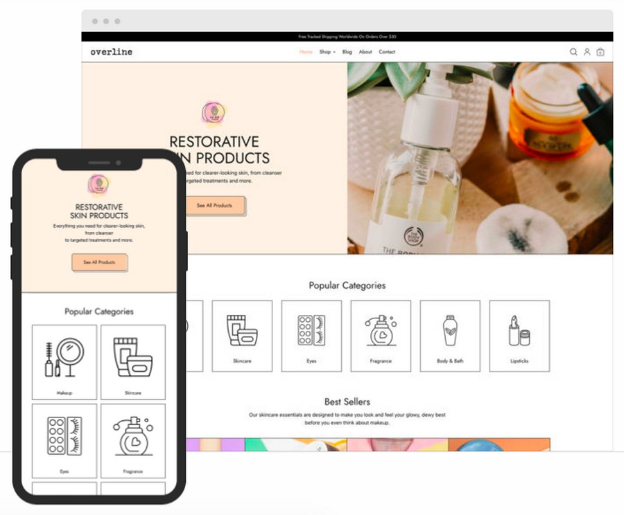 Overline tema premium WooCommerce