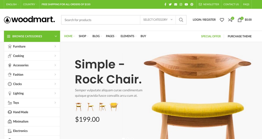 Tema WooCommerce premium do WoodMart