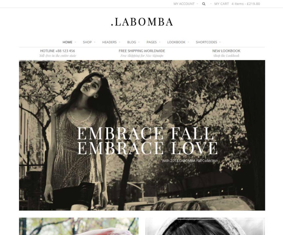 Tema Labomba WooCommerce