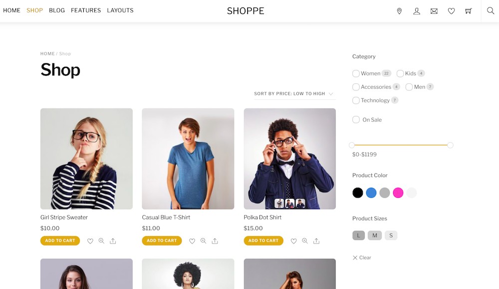 Tema WooCommerce premium da Shoppe