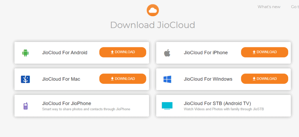 JioCloud 應用程序