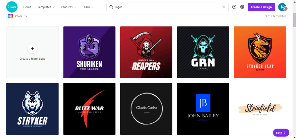 Creator de logo-uri Canva Pro