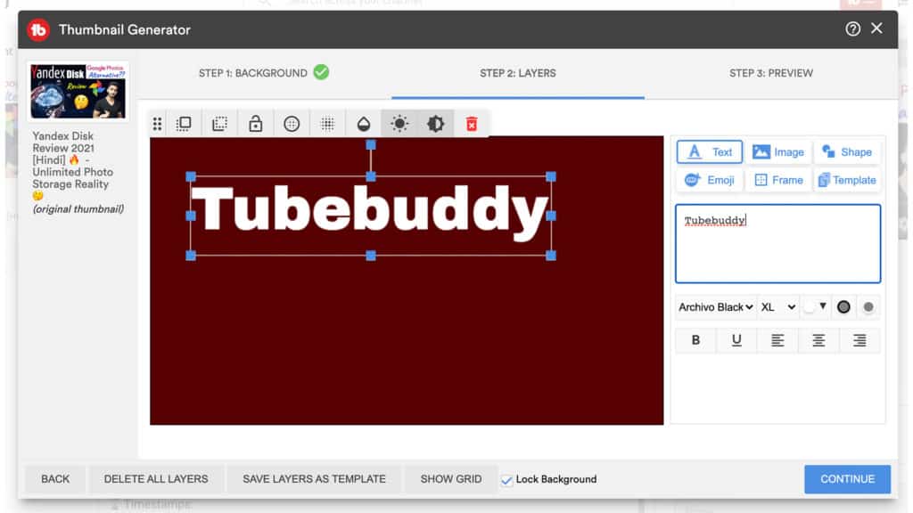 Tubebuddy 缩略图生成器