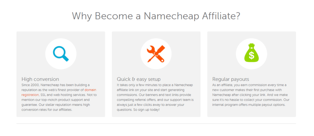 Namecheap 的附属计划