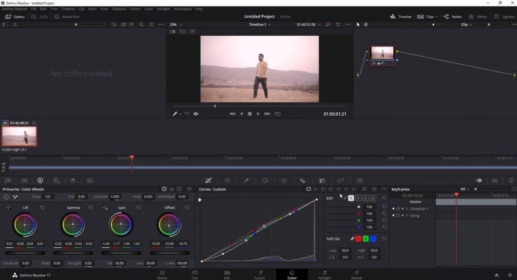 Цветокоррекция DaVinci Resolve