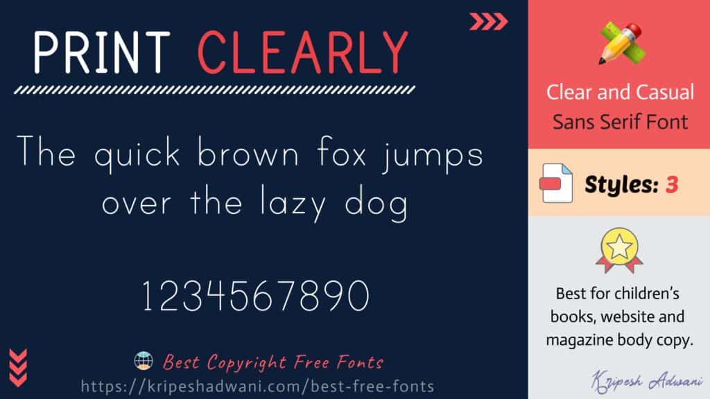 Print-Clearly-free-字體