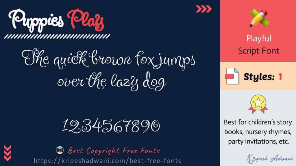 Puppies-Play-free-字體