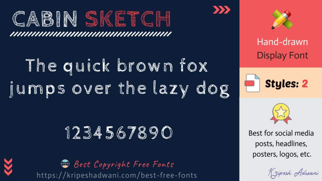 Cabin-Sketch-free-font