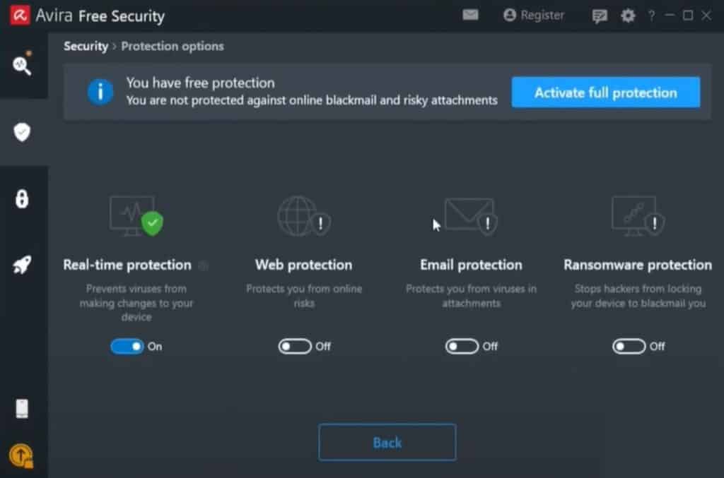 Alat berbayar di Avira Antivirus