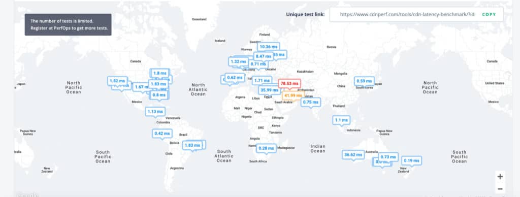 延遲測試 - Cloudflare 企業版