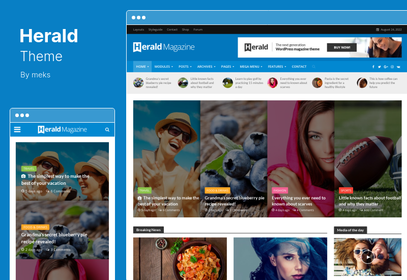 Tema Herald - Tema WordPress per portali di giornali e notizie