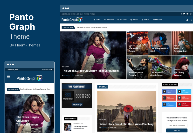 Tema PantoGraph - Tema WordPress per riviste di giornali